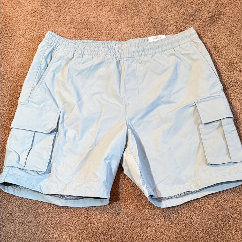 Sun + Stone Sky Blue Cargo Shorts